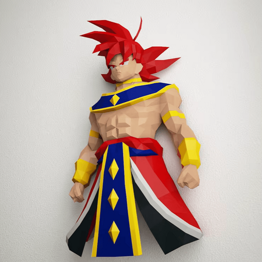 Saiyan Spirit 3D Papercraft Wall Art