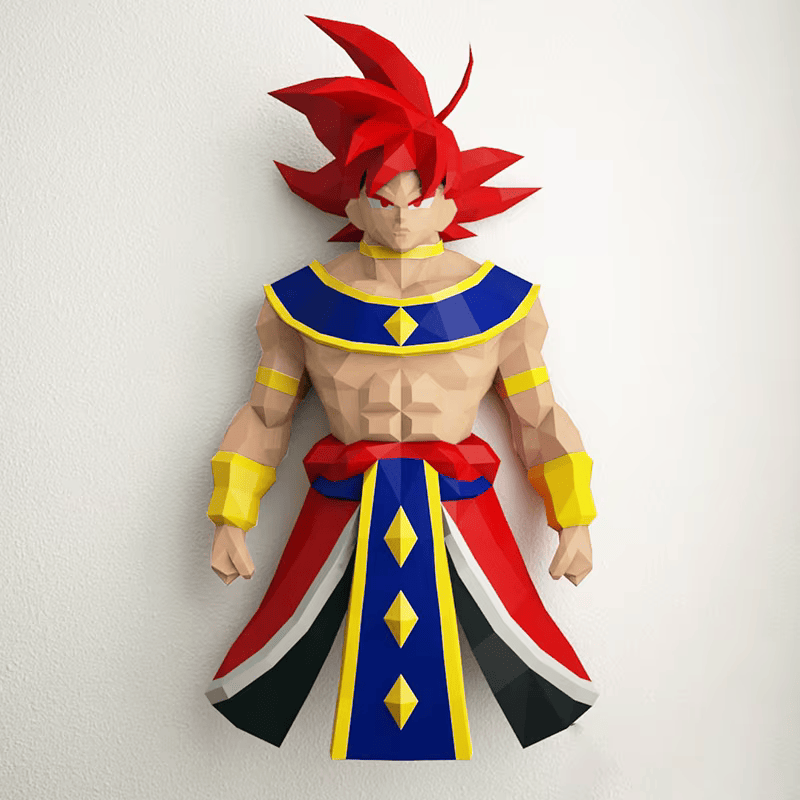 Saiyan Spirit 3D Papercraft Wall Art