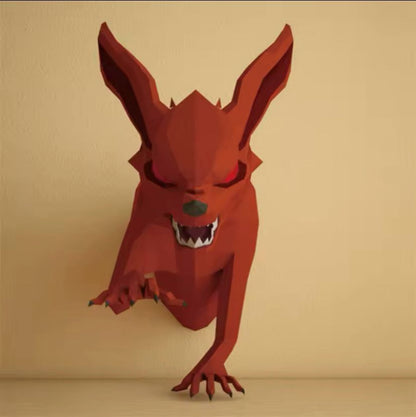 Nine-Tailed Fox 3D Papercraft Wall Art