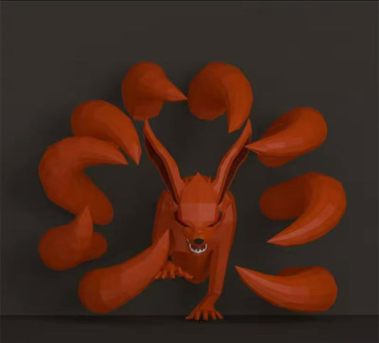 Nine-Tailed Fox 3D Papercraft Wall Art