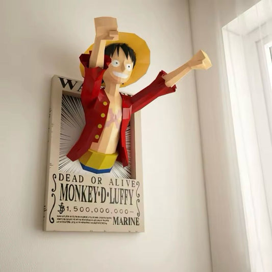 Straw Hat Captain 3D Papercraft Wall Art