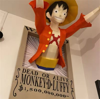 Straw Hat Captain 3D Papercraft Wall Art