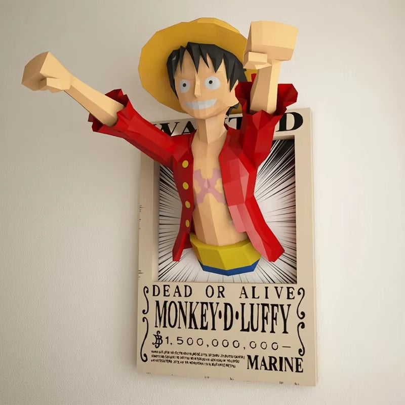Straw Hat Captain 3D Papercraft Wall Art