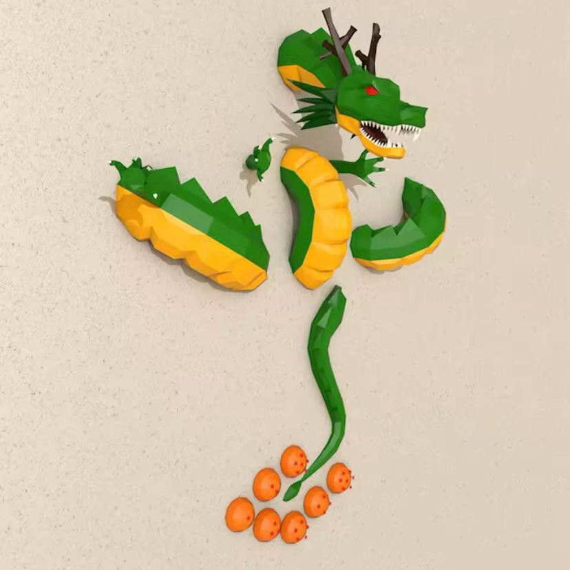 Eternal Dragon 3D Papercraft Wall Art