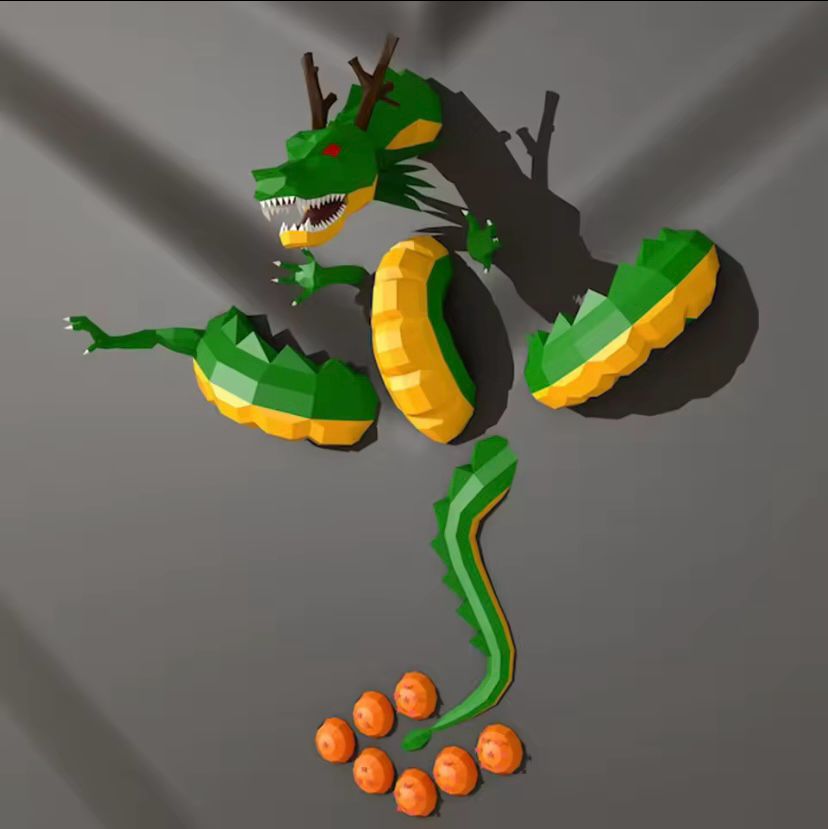 Eternal Dragon 3D Papercraft Wall Art