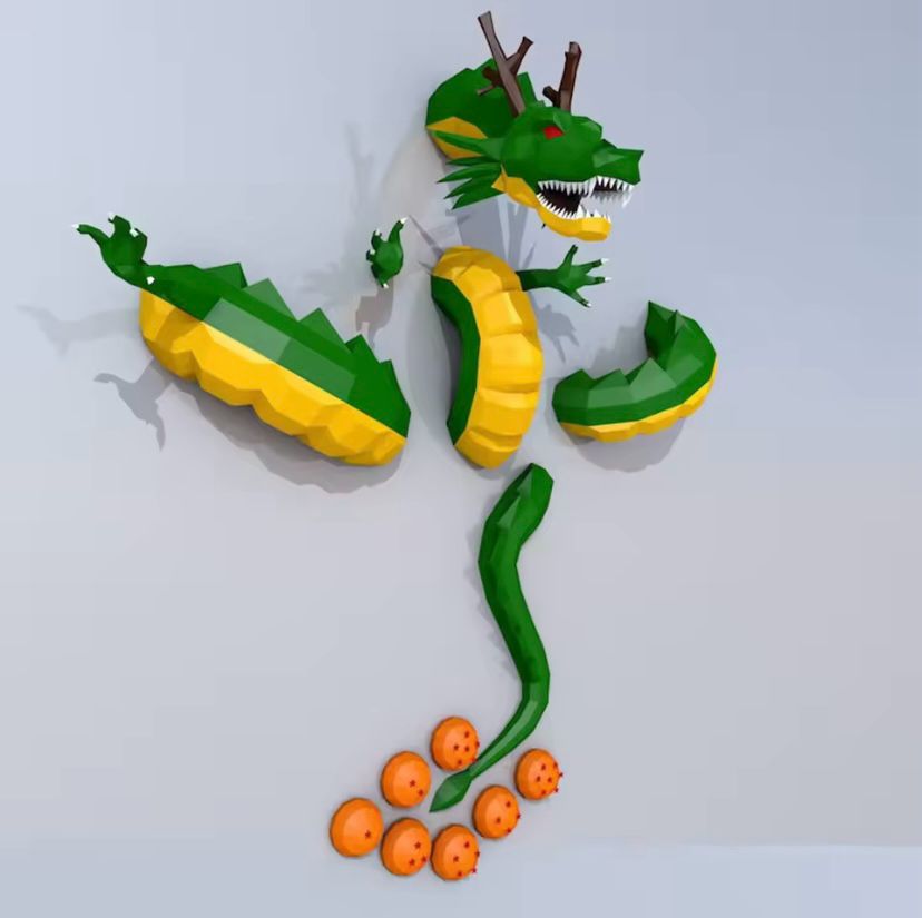 Eternal Dragon 3D Papercraft Wall Art